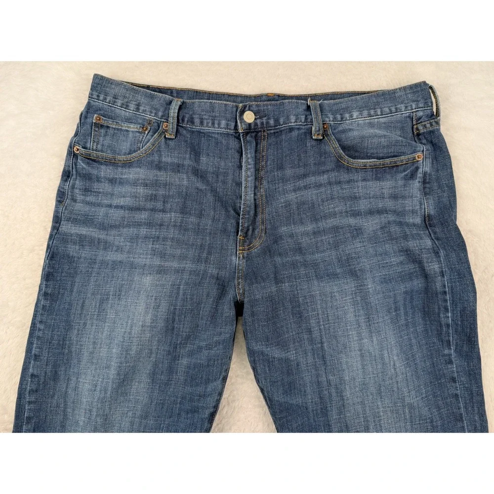 Lucky Brand 181 Relaxed Straight Jeans Men's 40x32(39x31.5) Blue Med Wash Denim